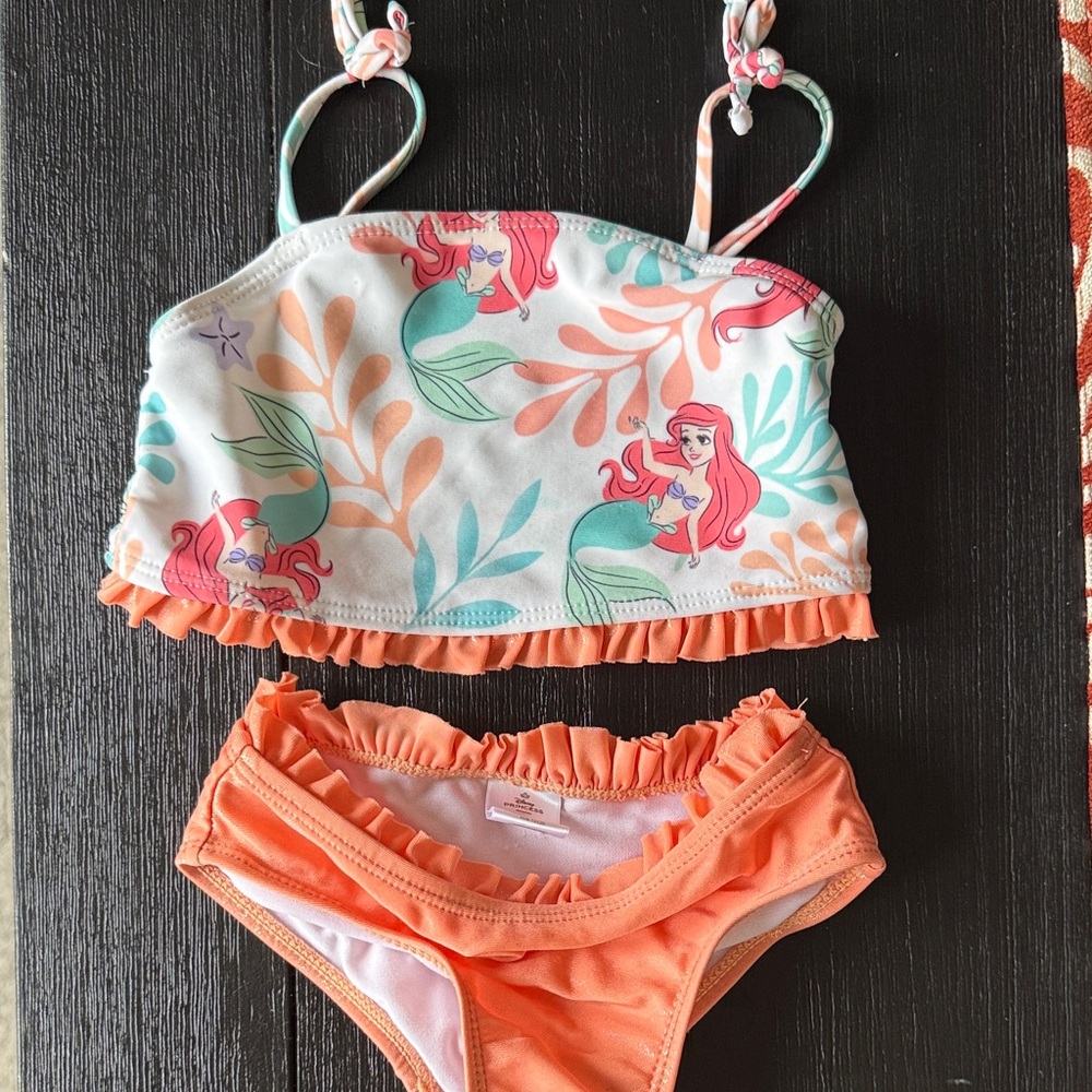 Disney Ariel Kids Bikini - Coral and Mint